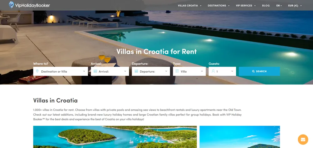 VipHolidayBooker — prikaz projekta